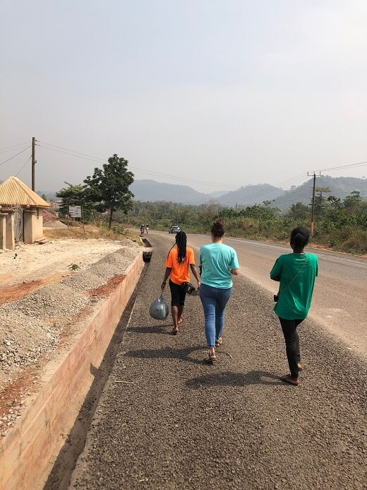 Onderweg naar het vrijwilligerswerk in Ashanti, Ghana